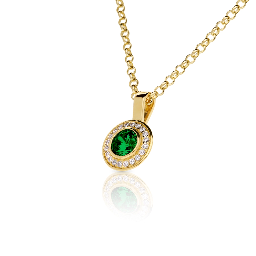 Zlatý prívesok a so zirkónmi