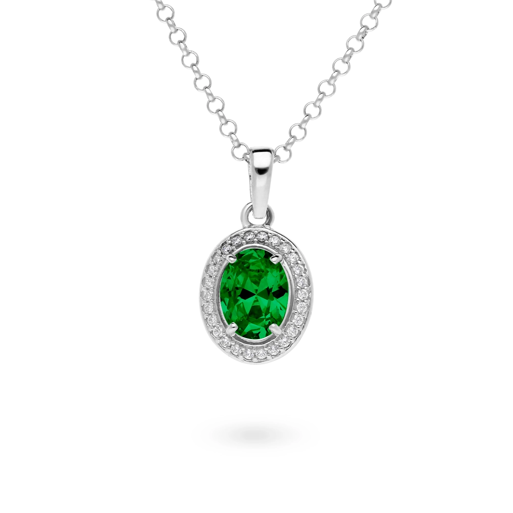 Prívesok z bieleho zlata so zirkónmi