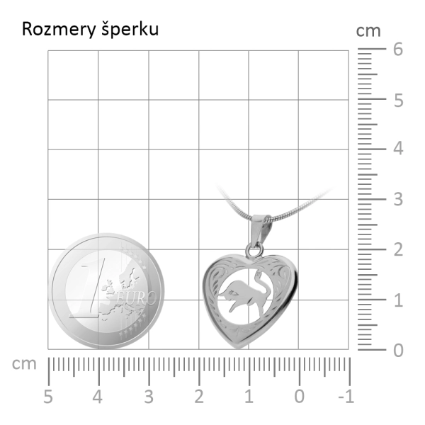 Zlatý prívesok Znamenie býk - srdiečko