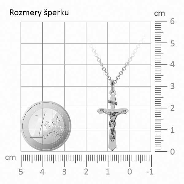 Zlatý prívesok Krucifix II