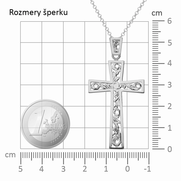 Zlatý prívesok Krížik Gravé II