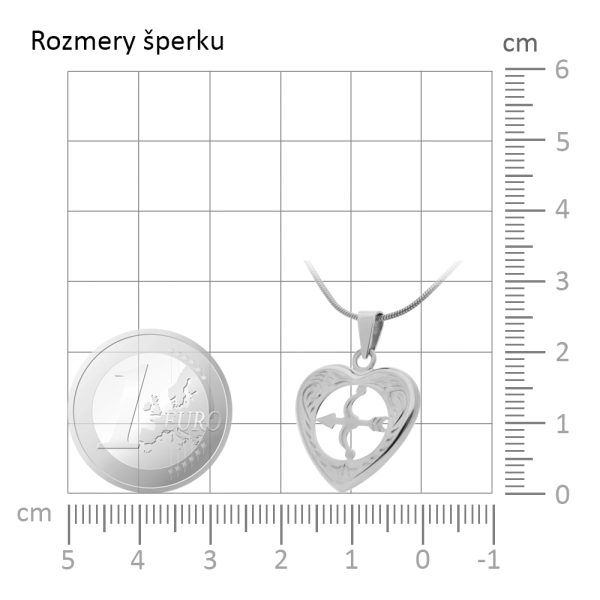 Zlatý prívesok Znamenie strelec - srdiečko