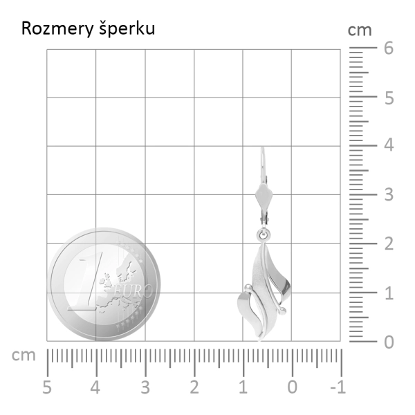 Zlaté náušnice Maricel - klasické zapínanie visiace