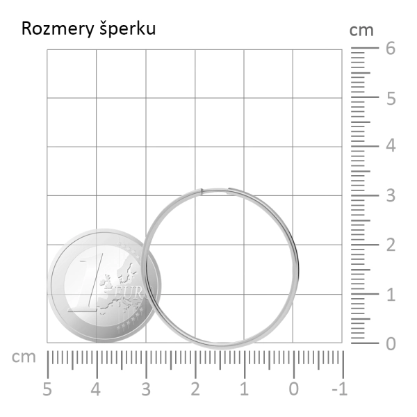 Zlaté náušnice kruhy  3 cm