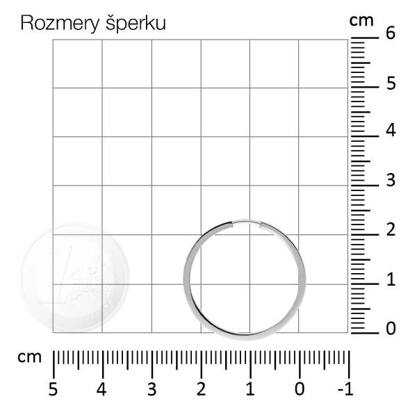 Zlaté náušnice kruhy hranaté  2 cm