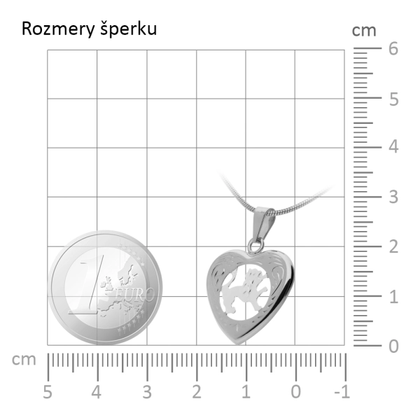 Zlatý prívesok Znamenie lev - srdiečko