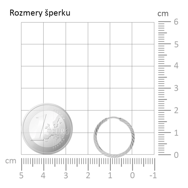Zlaté náušnice kruhy 1,5 cm gravírované