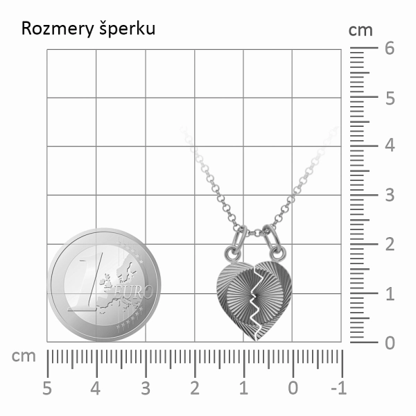 Zlatý prívesok lámacie srdiečko