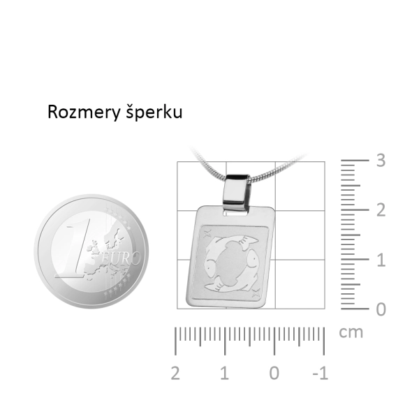 Zlatý prívesok Znamenie Ryby - platnička