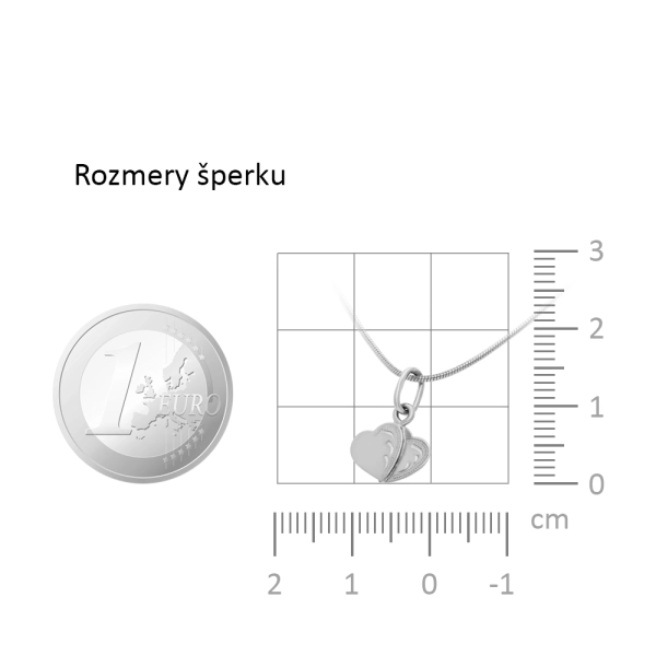 Zlatý prívesok srdiečko Double