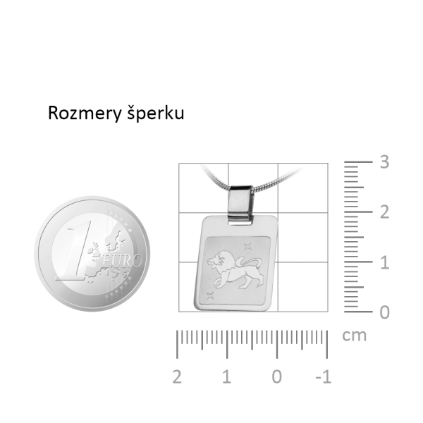 Zlatý prívesok Znamenie Lev - platnička