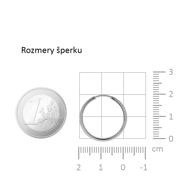 Zlaté náušnice kruhy hranaté 1,5 cm