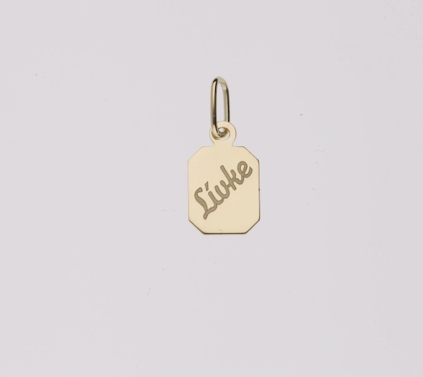Zlatý prívesok platnička Mikro