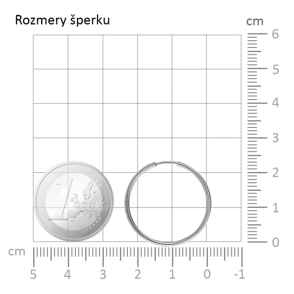 Zlaté náušnice Kruhy 2 cm