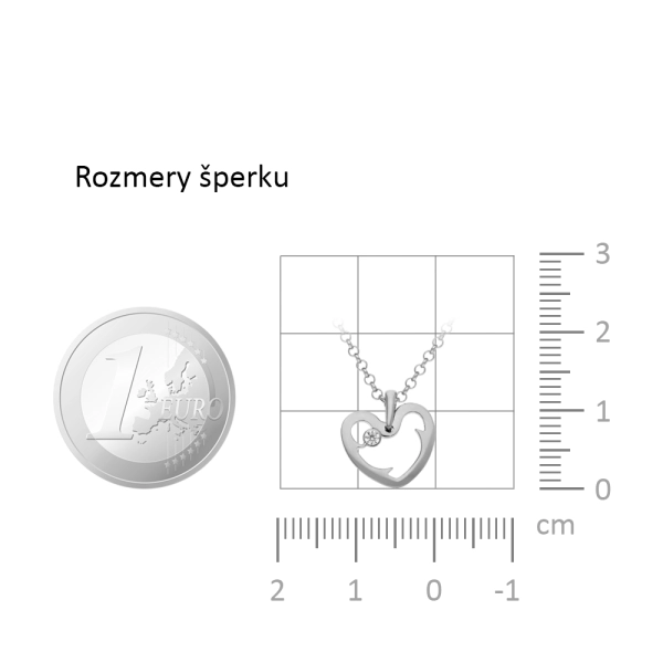 Zlatý prívesok srdiečko Esti