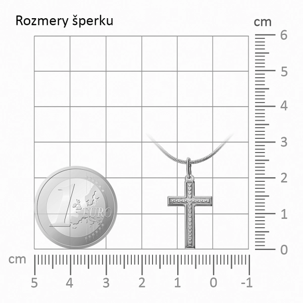 Zlatý prívesok krížik Viona
