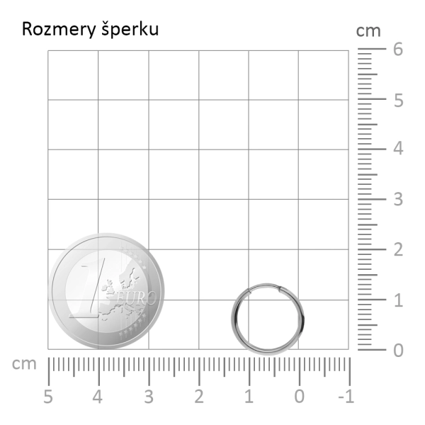 Zlaté náušnice kruhy 1 cm