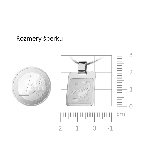 Zlatý prívesok Znamenie Škorpión - platnička