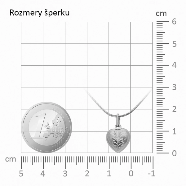 Zlatý prívesok srdiečko Triin