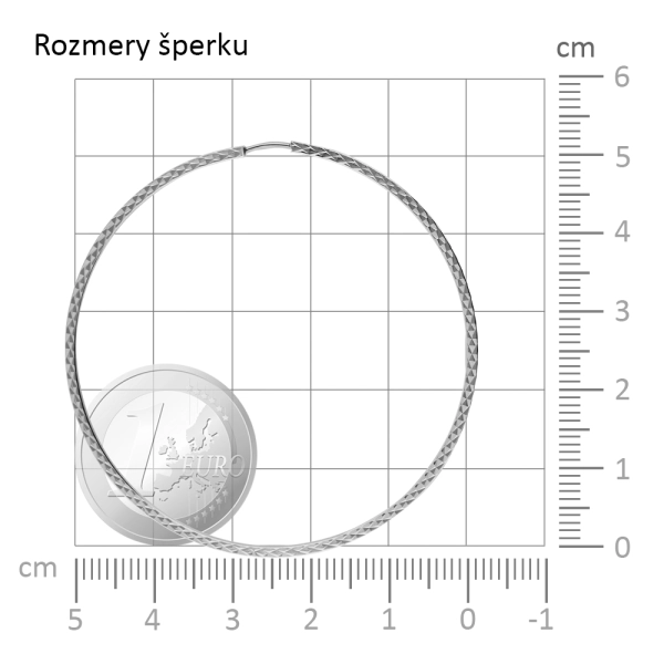 Zlaté náušnice kruhy 5 cm gravírované