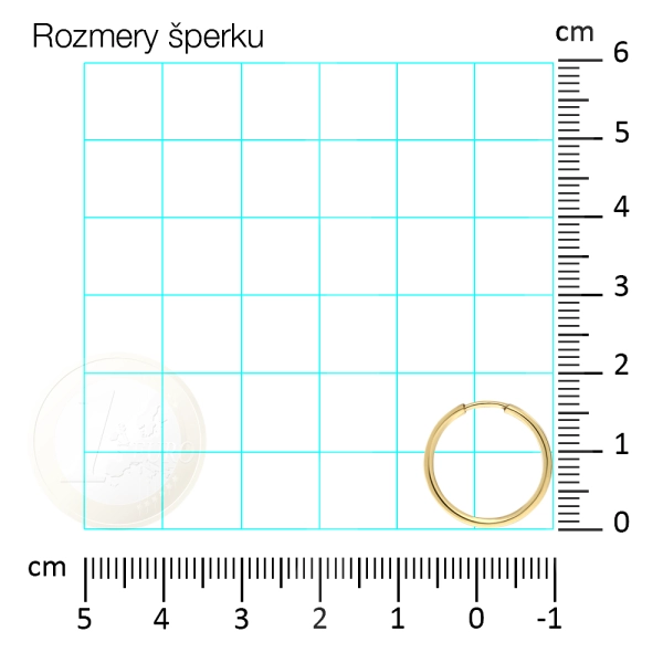 Zlaté náušnice kruhy 1,2 cm