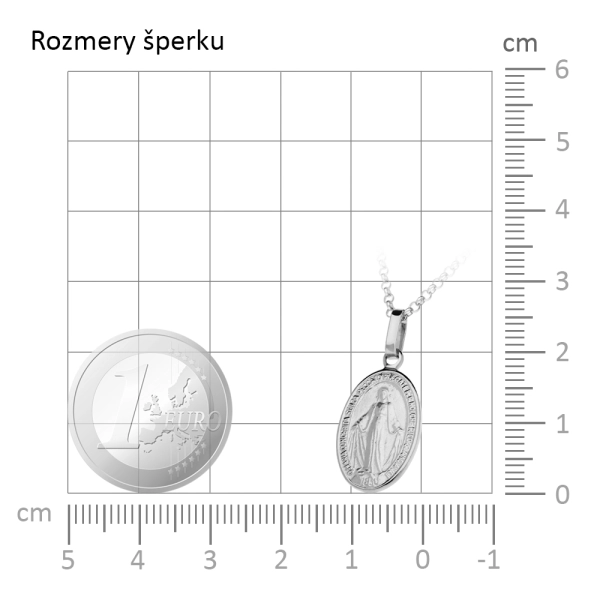 Zlatý prívesok medailon Panny Márie, zázračná medaila