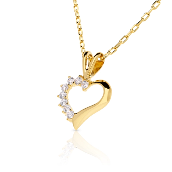 Zlatý prívesok Heart stones