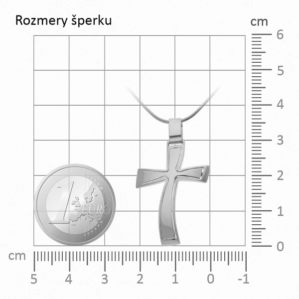 Zlatý prívesok krížik Wave I