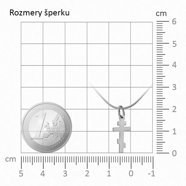 Zlatý prívesok Pravoslávny kríž