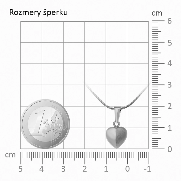 Zlatý prívesok srdiečko Linda
