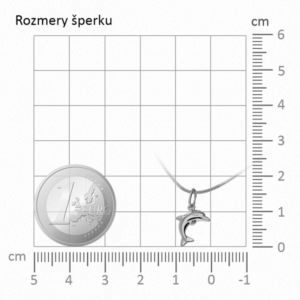 Zlatý prívesok Delfín