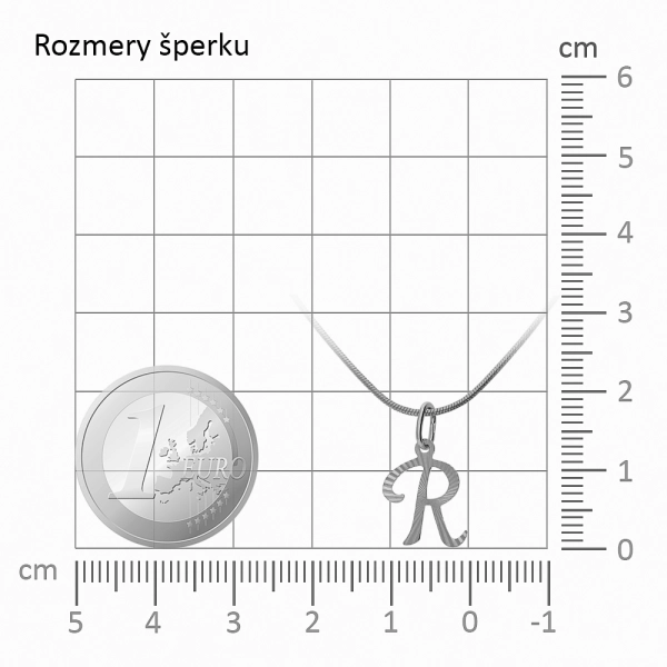 Zlatý prívesok gravírované R