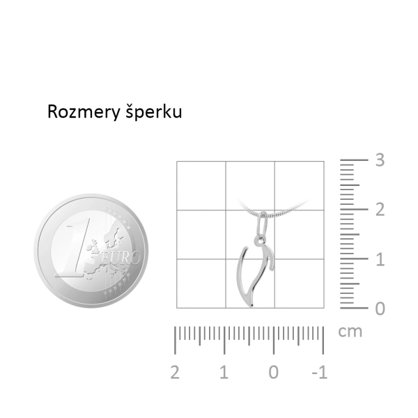 Zlatý prívesok písmeno V