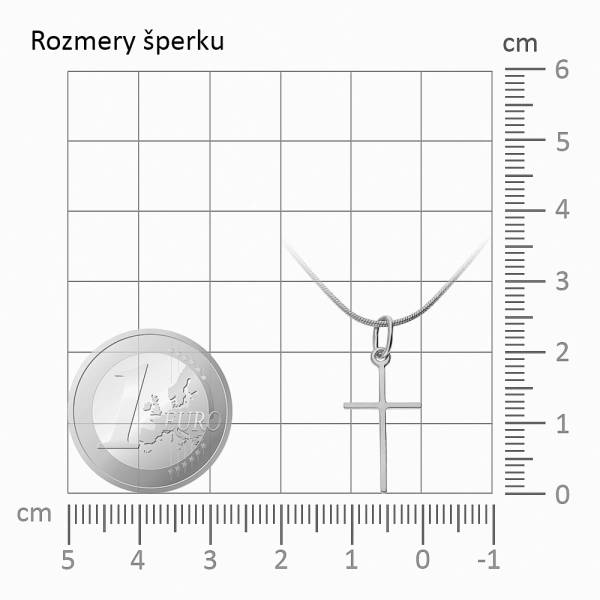 Zlatý prívesok krížik Head II