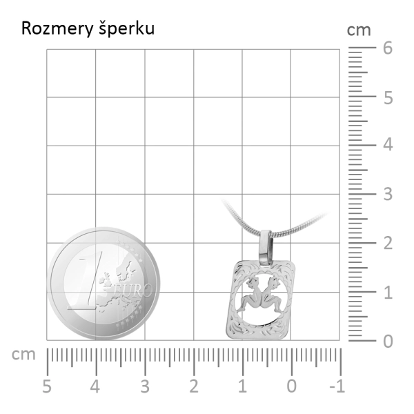 Zlatý prívesok Znamenie Blíženci