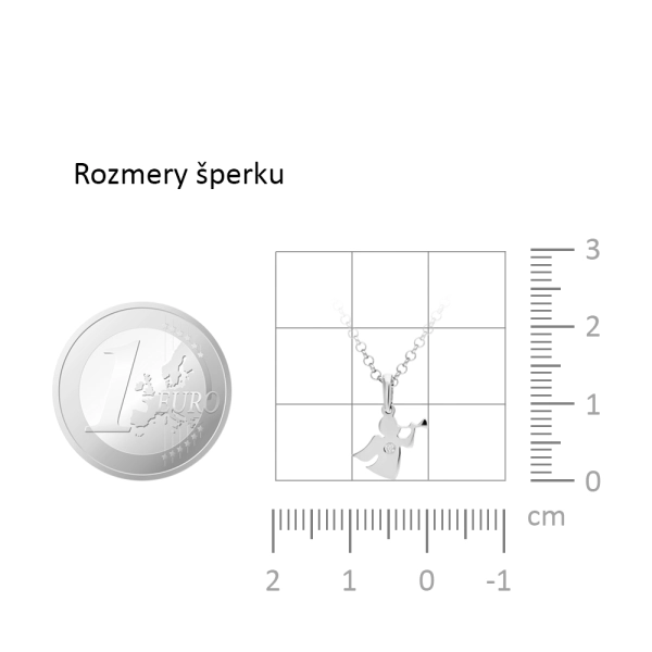 Zlatý prívesok Anjel s kameňom