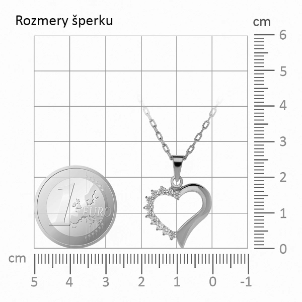 Zlatý prívesok srdiečko Virginia II