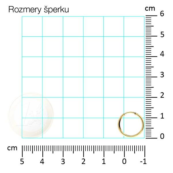 Zlaté náušnice kruhy 1 cm