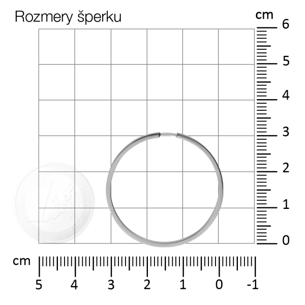 Zlaté náušnice kruhy hranaté 3 cm