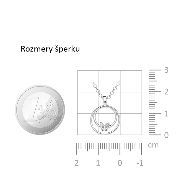 Zlatý prívesok motýlik v kruhu