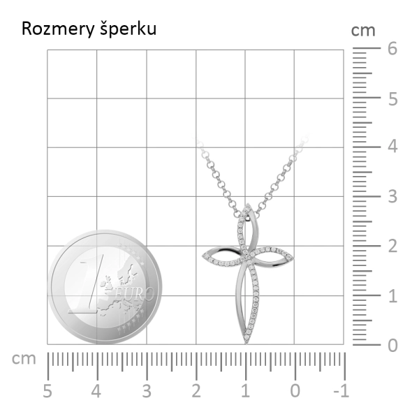 Zlatý prívesok krížik Flower