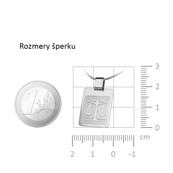 Zlatý prívesok Znamenie Váhy - platnička