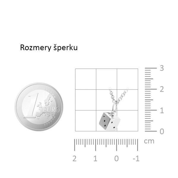 Zlatý prívesok hracia kocka