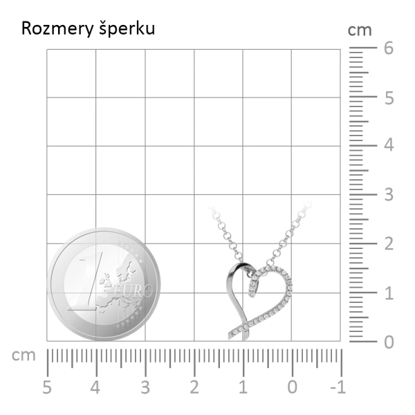 Zlatý prívesok srdiečko Juwita