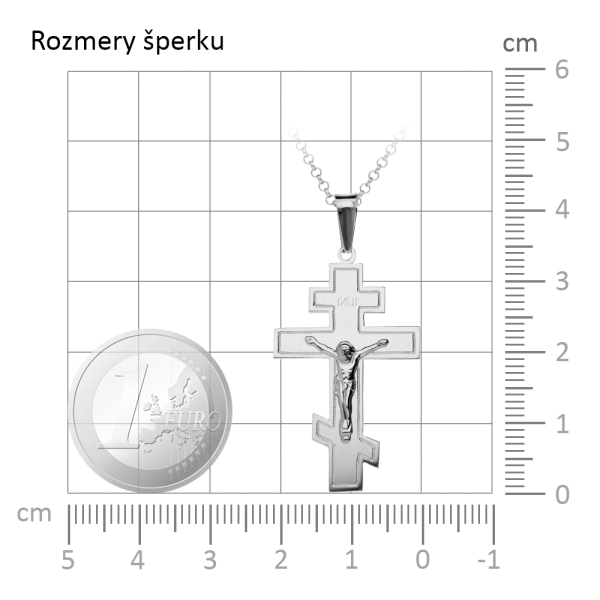 Zlatý prívesok Orthodox crucifix