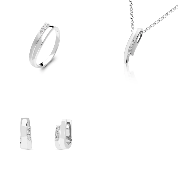 Sada šperkov z bieleho zlata Erla - diamant