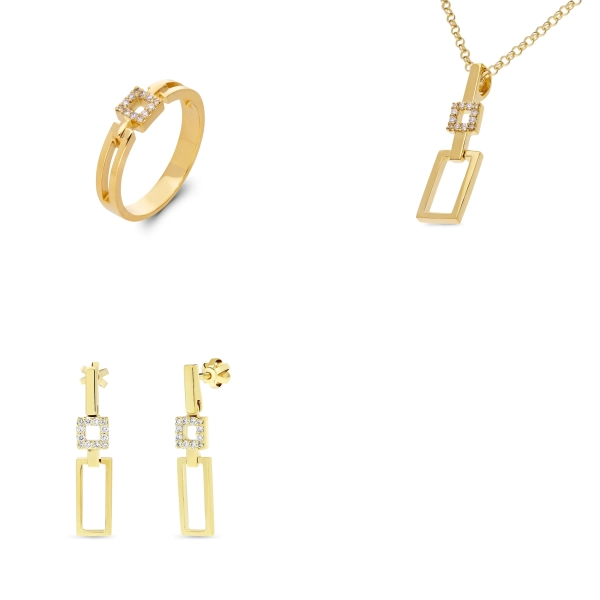 Súprava zlatých šperkov Diora - diamant
