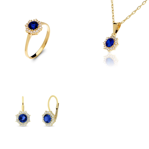 Súprava zlatých šperkov Fani - spinel, zirkón